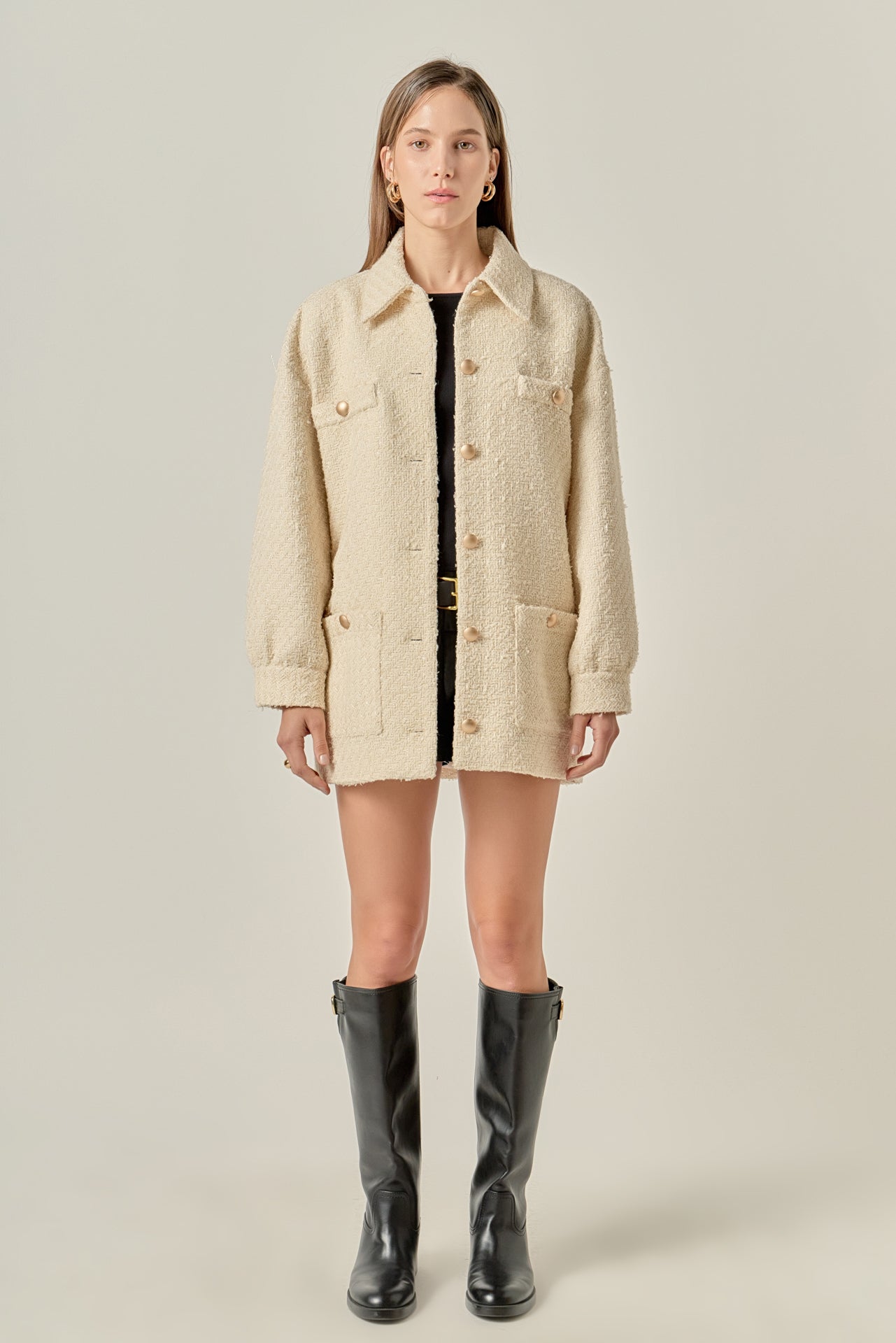Tweed Shirt Jacket