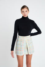 Load image into Gallery viewer, Plaid Boucle Mini Skirt
