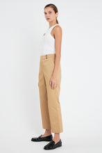 Load image into Gallery viewer, Twill Cropped Flared Hem Pants
