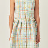 Plaid Boucle Mini Dress