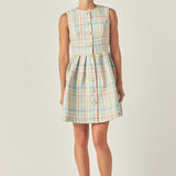 Plaid Boucle Mini Dress