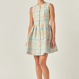 Plaid Boucle Mini Dress