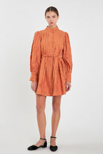 Load image into Gallery viewer, Burnout Organza Mini Tie Dress
