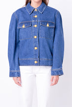 Load image into Gallery viewer, Denim Jacket With Brass Buttons
