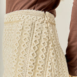 Velvet Embellished Mini Skirt