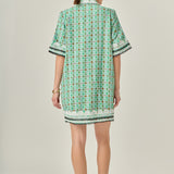 Boucle Mini Shirt Dress With Ric Rac Trim
