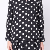 Polka Dot Long Sleeve Blouse