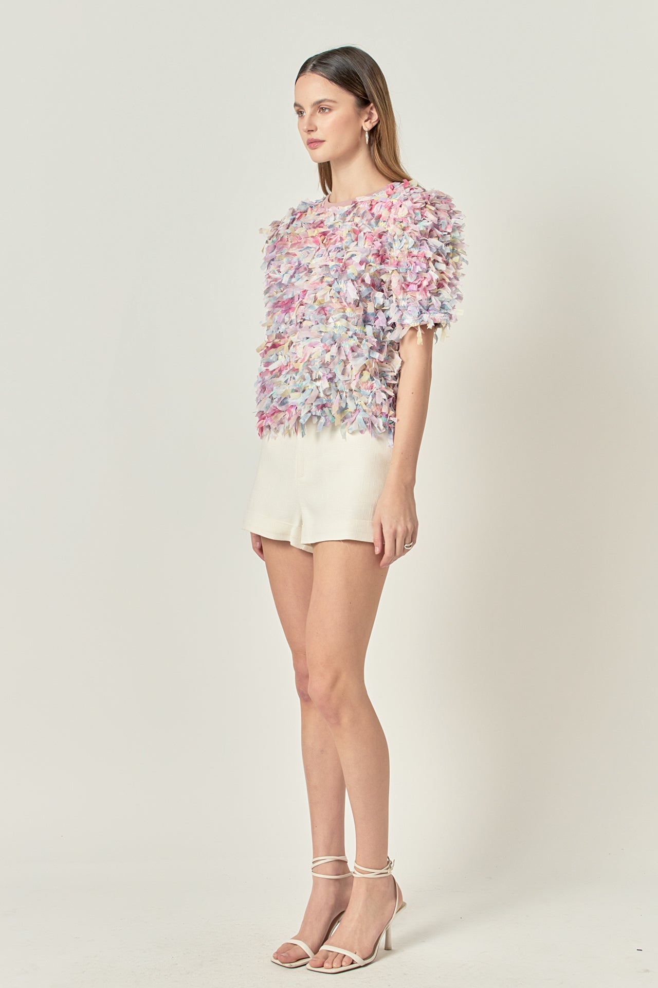 Premium Textured Ribbon Top – English Factory