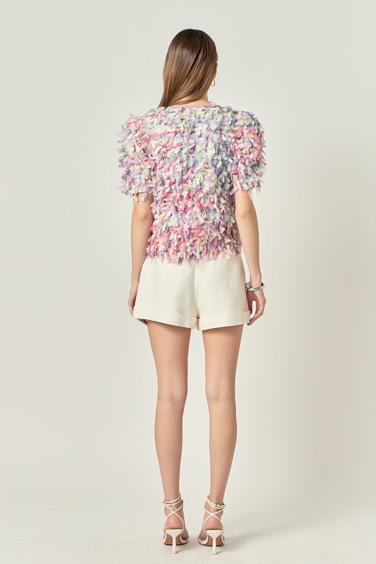 Premium Textured Ribbon Top – English Factory