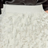 Premium Textured Ribbon High Waisted Mini Skirt