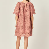Paisley Embroidered Mini Dress