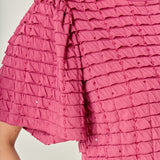 Tiered Jersey Mini Dress With Embroidery