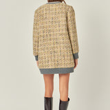 Boucle Coat With Trim