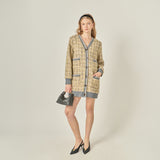 Boucle Coat With Trim