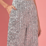 Sequin Tweed Culotte Pants