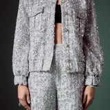 Sequin Tweed Jacket