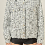 Sequin Tweed Jacket