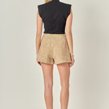 Boucle Pleated Shorts