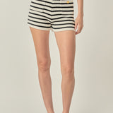 Striped Knit Shorts