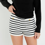 Striped Knit Shorts