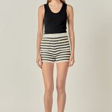 Striped Knit Shorts