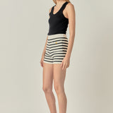 Striped Knit Shorts