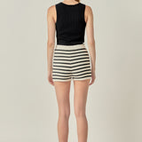 Striped Knit Shorts