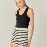 Striped Knit Shorts