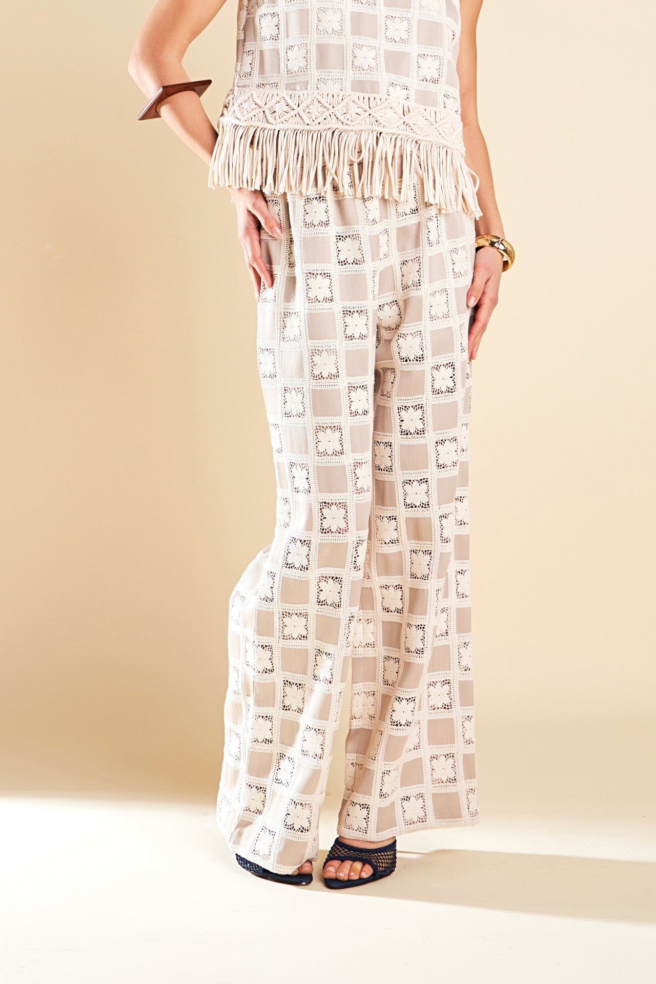 Crochet Patchwork Pants – English Factory Crochet Patchwork Pants – English Factory