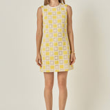 Crochet Patchwork Mini Dress