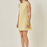 Crochet Patchwork Mini Dress