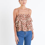 Zebra Print Sleeveless Top