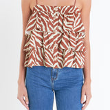 Zebra Print Sleeveless Top