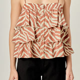 Zebra Print Sleeveless Top