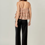 Zebra Print Sleeveless Top