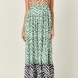 Zebra Print Colorblocked Maxi Dress