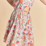 Floral Print Cut Out Mini Dress