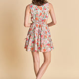 Floral Print Cut Out Mini Dress
