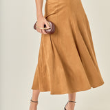 Suede Flared Skirt