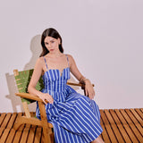 Marine Striped Midi Dress