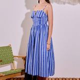 Marine Striped Midi Dress