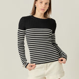 Stripe Long Sleeve Knit Top