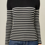 Stripe Long Sleeve Knit Top