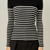Stripe Long Sleeve Knit Top