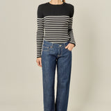 Stripe Long Sleeve Knit Top