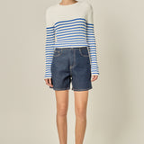 Stripe Long Sleeve Knit Top