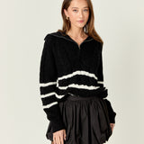 Stripe Zip up Sweater
