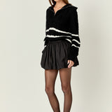 Stripe Zip up Sweater