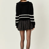 Stripe Zip up Sweater