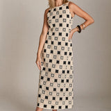 Crochet Patchwork Sleeveless Dress